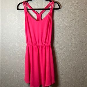 4/$20 Naked Zebra hot pink dress